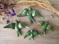 Portuguese Green Ceramic Swallows, Portugal Pottery, Portugal Swallows, Keramik Portugal product logo