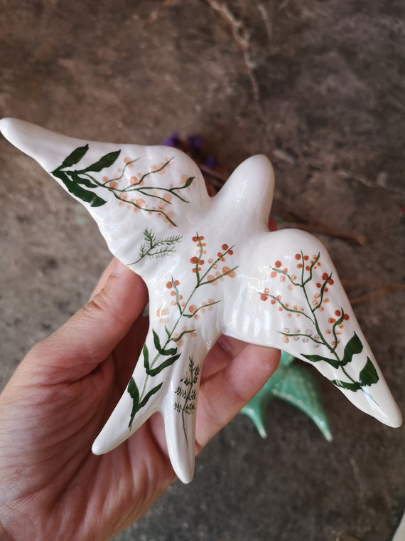 Brown Lavender Portuguese Swallows, Portugal Pottery, Portugal Swallows, Keramik Portugal, Available in 4 sizes:)