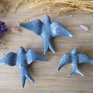 Portuguese blue Ceramic Swallows, Portugal Pottery, Portugal Swallows, Keramik Portugal
