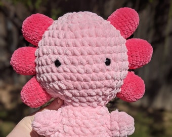 Handmade Amigurumi Crochet Axolotl Plush Toy