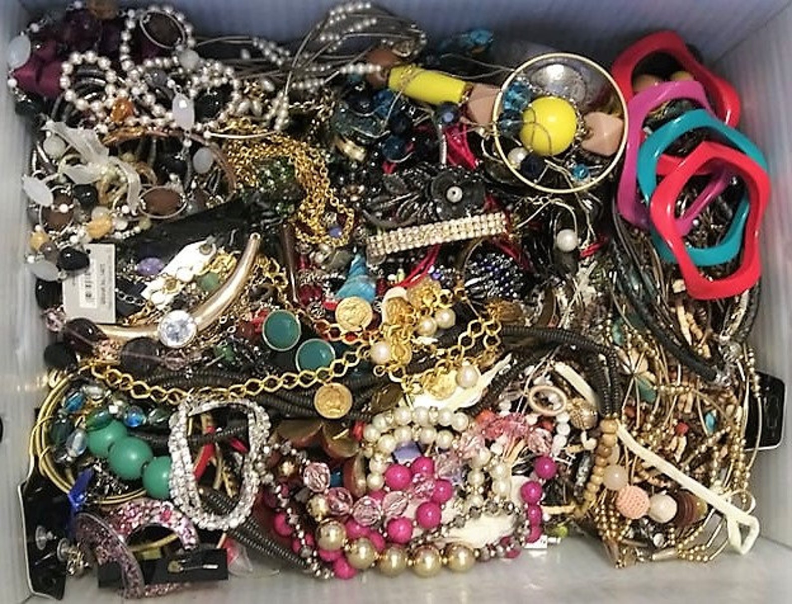 5 Huge Lot Jewelry Junk Box Random Vintage to Modern Pieces Etsy