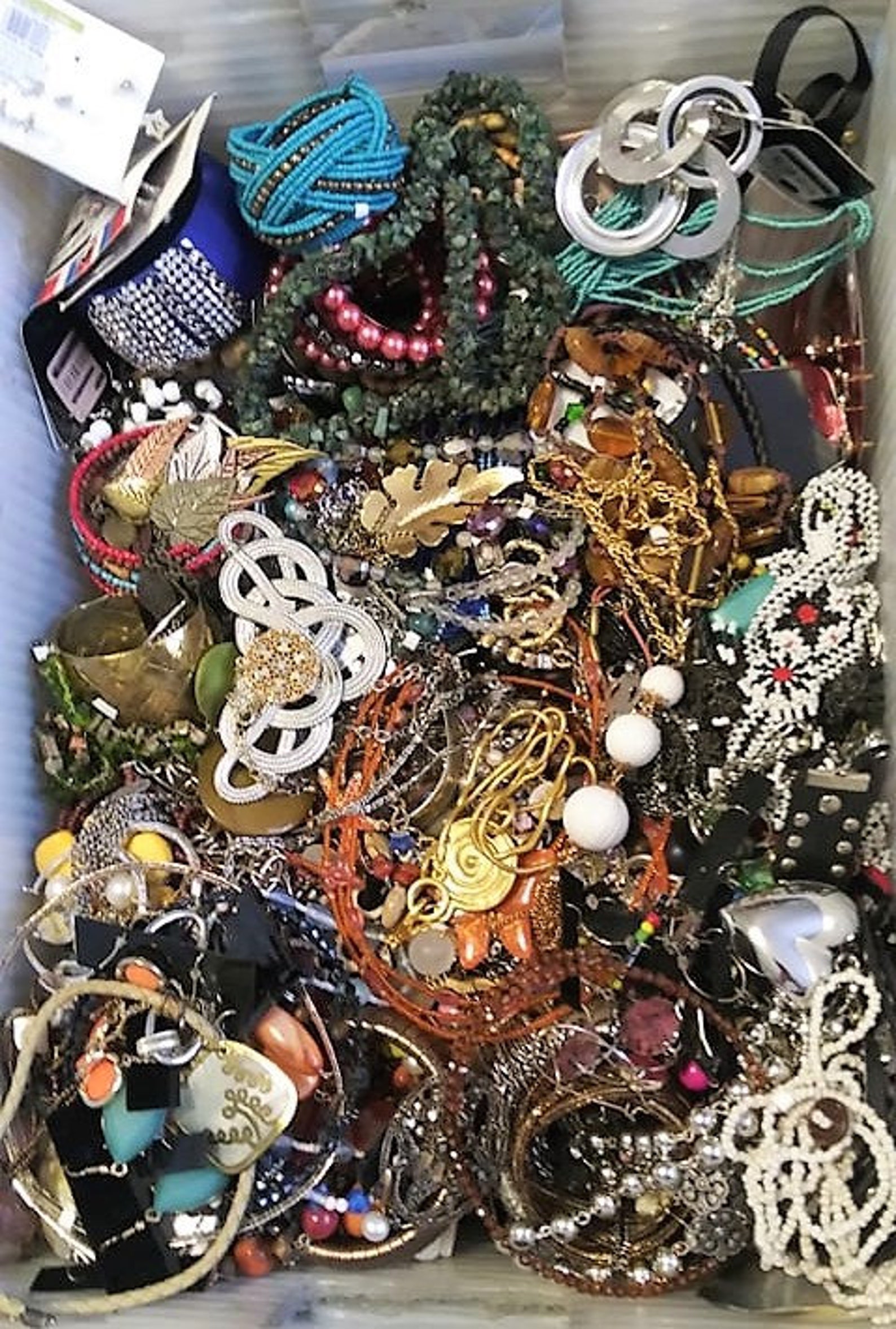 5 Huge Lot Jewelry Junk Box Random Vintage to Modern Pieces Etsy