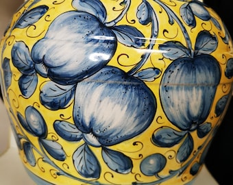 Vase  - Tuscan Ceramic Painted Handmade - UNIQUE PIECE