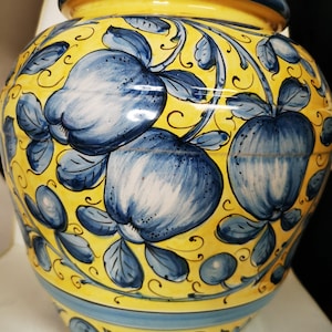 Vase  - Tuscan Ceramic Painted Handmade - UNIQUE PIECE