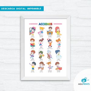 cartel de las acciones infantil