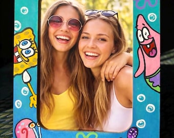Hand-Painted SpongeBob Patrick Friends Picture Frame (4x6)