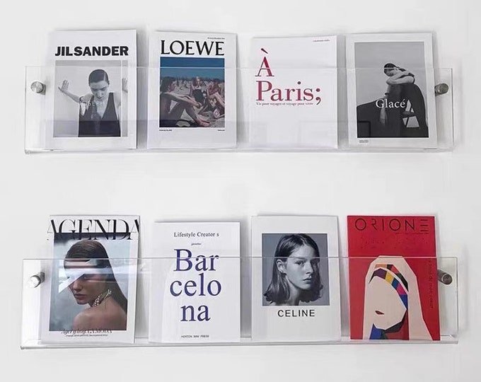 Acrylic Wall Magazine Rack Modern Entryway Wall Shelf Etsy