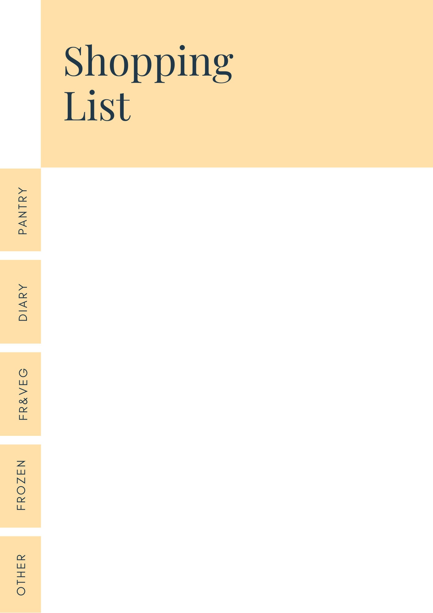 Printable Meal Plan and Shopping List - Etsy