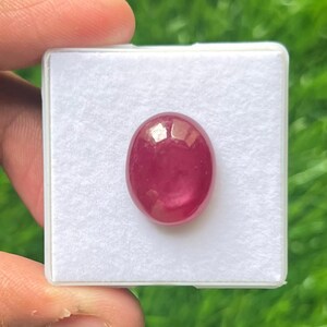 100 % Natural Ruby GF Star Cabochon Pink Colour 19x15x6 MM 1 Piece AAA-Quality Oval Shape Natural Ruby Loose Gemstone For Making Jewelry