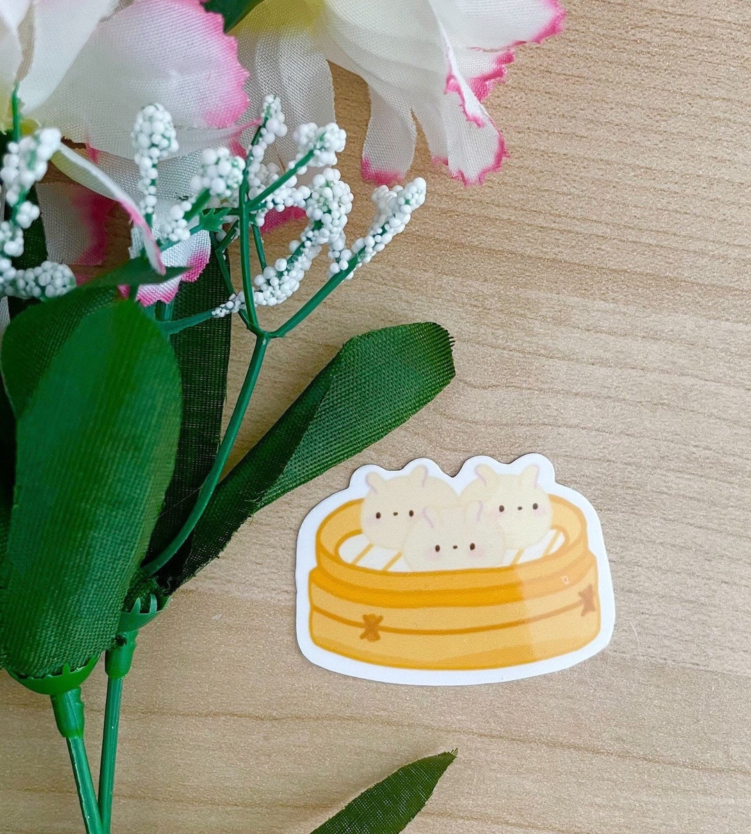 Bunnie Buns Dim Sum Asian Food Kawaii Stickers Etsy