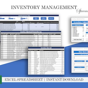 Inventory Management System | Inventory Spreadsheet | Instant Download | Inventory Template | Excel Spreadsheet | Small Business Inventory