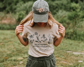 Kentucky Wildflower Appalachia Botany Shirt, Goldenrod Shirt, Orchid Shirt, Anthology Shirt, Natural Color, Flower, Botany Shirt