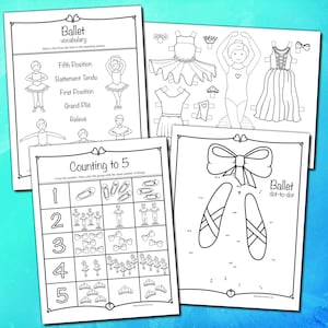 14 Ballet Activity Sheets - Level 1