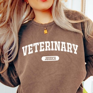 Personalized Veterinary Comfort Colors shirt, sweatshirt, hoodie, long sleeve, tank top, youth tee gift, vet tech, Veterinarian