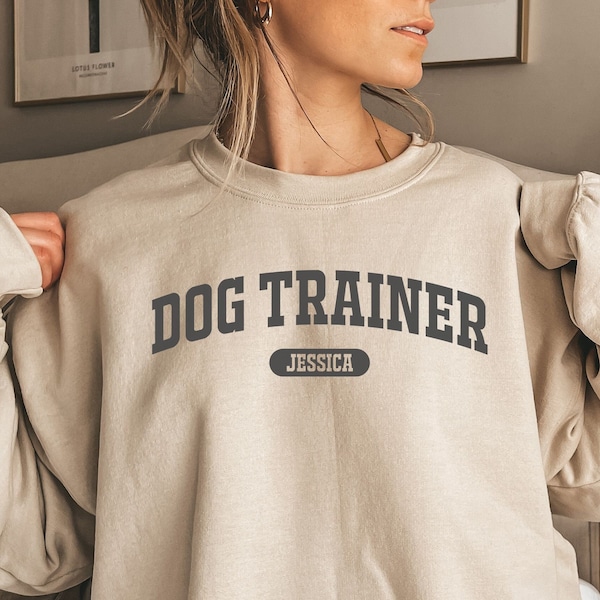 Personalized Dog Trainer shirt, sweatshirt, hoodie, long sleeve, gift, classic custom name Dog Trainer, dog lover, dog coach