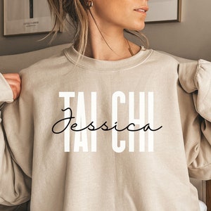 Personalized Tai Chi shirt, sweatshirt, hoodie, long sleeve, gift, custom name Tai Chi trainer, master, instructor, lover