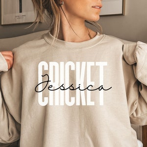 Personalized Cricket shirt, sweatshirt, hoodie, long sleeve, gift, custom name Cricket player, lover