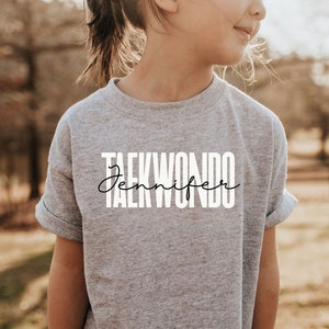 Personalized Taekwondo Youth shirt, sweatshirt, hoodie, long sleeve, gift, kids custom name Taekwondo lover, martial arts