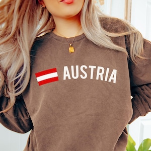 Austria Comfort Colors shirt, sweatshirt, hoodie, long sleeve, tank top, youth tee gift Austria flag, Austria travel, Austria Capital Vienna