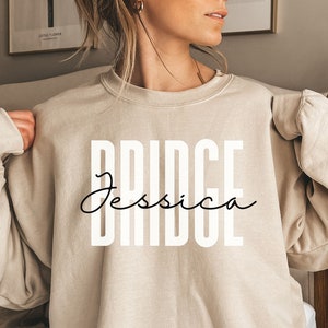 Gepersonaliseerde bridge-shirt, sweater, hoodie, longsleeve, cadeau, aangepaste naam bridge-kaartspel, bridgespeler, bridgekerstfeest