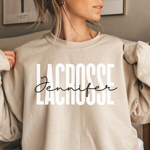 Personalized lacrosse shirt, sweatshirt, hoodie, long sleeve, gift, custom name lacrosse player, lover, lacrosse mom