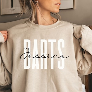 Personalized Darts shirt, sweatshirt, hoodie, long sleeve, gift, custom name Darts lover, Darts game player