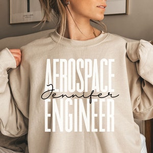 Luft- und Raumfahrttechniker Shirt, Sweatshirt, Hoodie, lange Ärmel, Geschenk, individueller Name Luft- und Raumfahrttechnik Schulabgänger