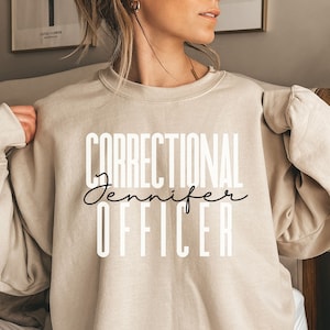 Personalisierter Korrekturoffizier Shirt, Sweatshirt, Hoodie, Langarm, Geschenk, benutzerdefinierter Name Korrekturoffizier, Zuchthausoffizier, Korrektur