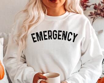 Noodshirt, sweatshirt, hoodie, tank top, cadeau, ER bemanning, squad, ER verpleegster, student, medisch, grad gift, er tech
