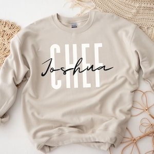 Personalized Chef shirt, sweatshirt, hoodie, long sleeve, gift, custom name Restaurant Chef, Souse Chef, cook, cooking