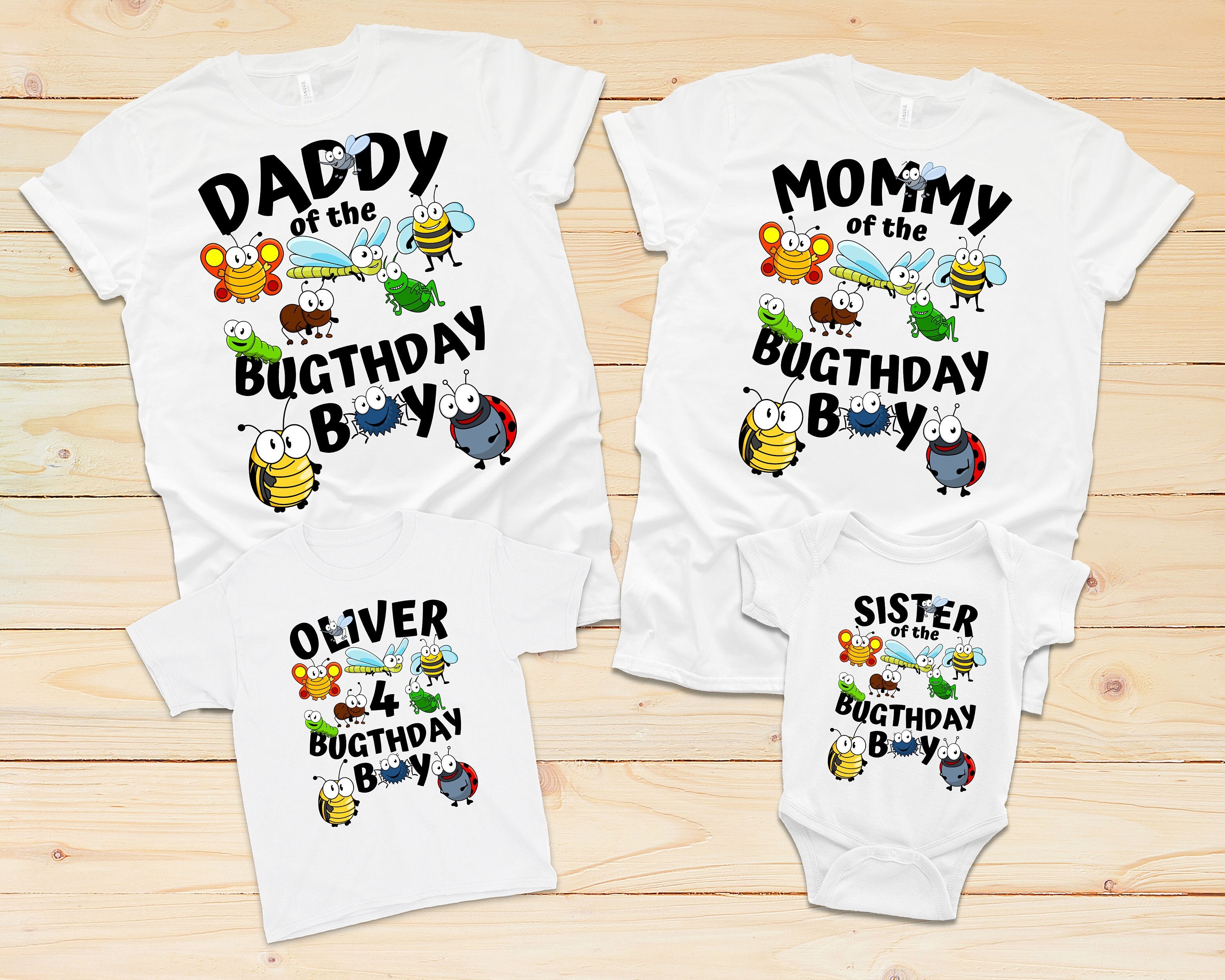 Bug Party Birthday Shirts, Gift, Custom Name Personalized