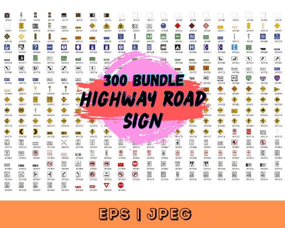 Jpeg Roude Sign 300 Highway Road Sign Board Eps and Jpeg Format - Etsy