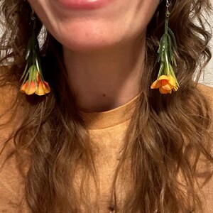 Tulip flower earrings