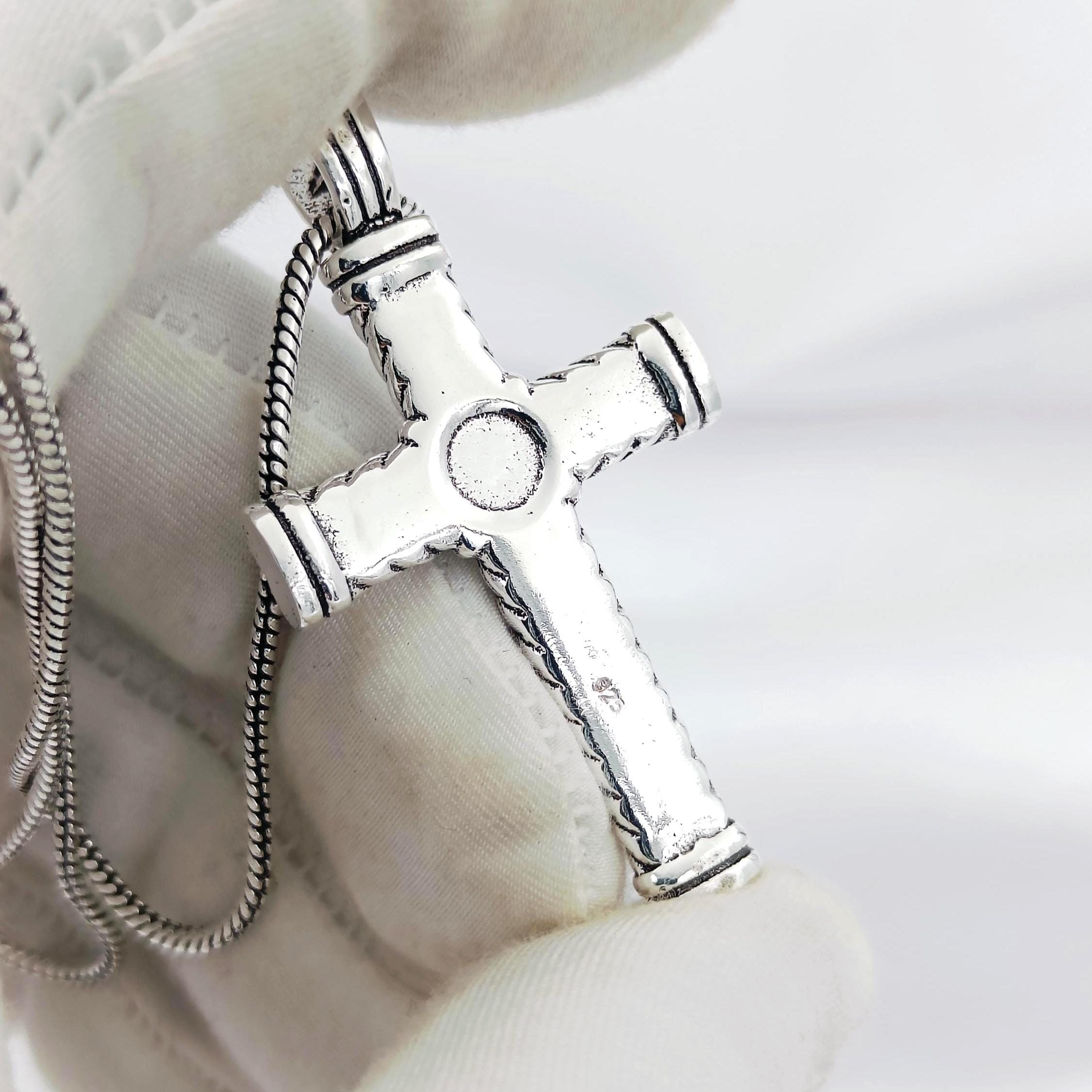 925 Sterling Silver Cross Pendant Religious Pendant Necklace Charm Etsy 925-sterling-silver-cross-pendant-religious-pendant-necklace-charm-etsy
