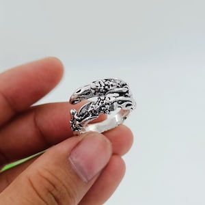 Adlertalon-Ring aus Sterlingsilber: 925er Silber, verstellbar