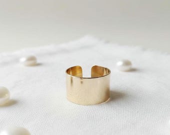 9 mm sterlingzilveren duimring - 14K gold filled band