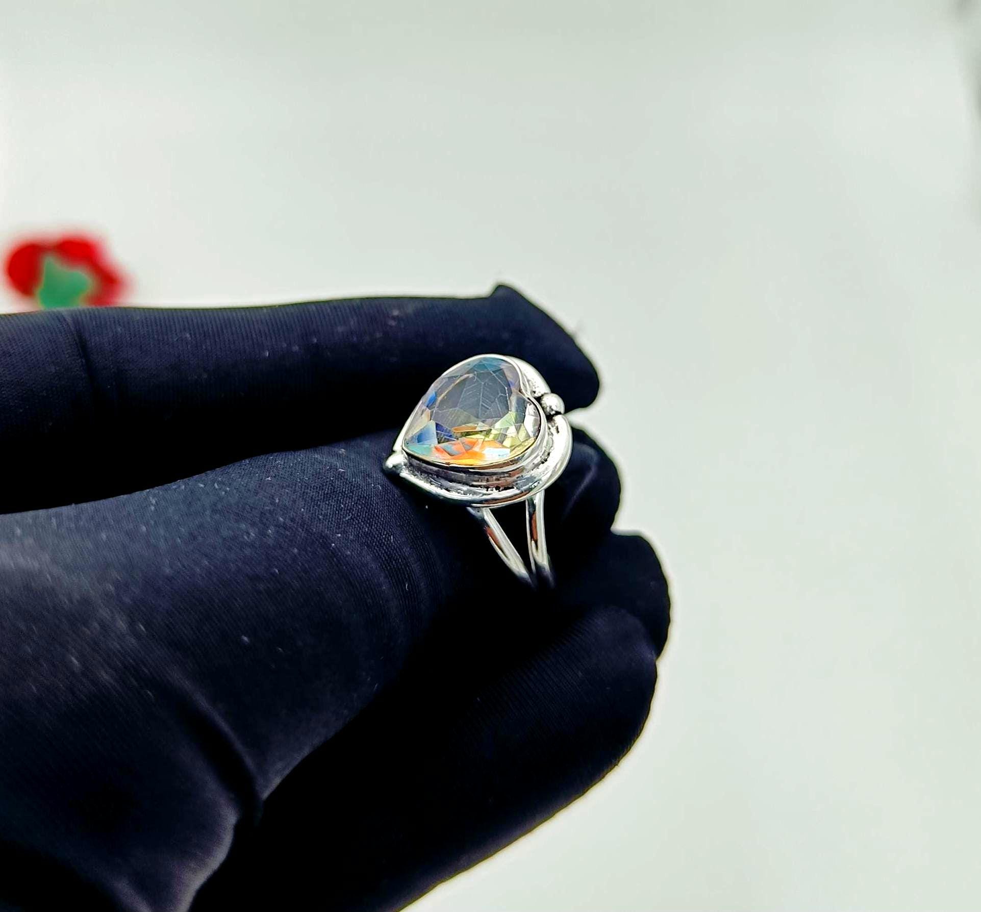 Amazing Aurora Opal Ring, 925 Sterling Silver Ring, Handmade Jewelry, Promise Ring, Aurora Opal Ring, Women Ring, Gemstone Ring,Gift For Her