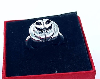 Blackened Sterling Silver Pumpkin Ring: Halloween Jewelry