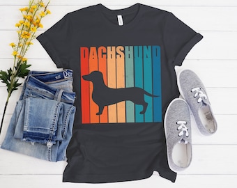 Retro Dachshund Shirt | Dachshund Gift | Dachshund Mom | Dachshund Dad | Dachshund Lover | Dachshund Dog Lover | Weiner Dog Shirt | Vintage