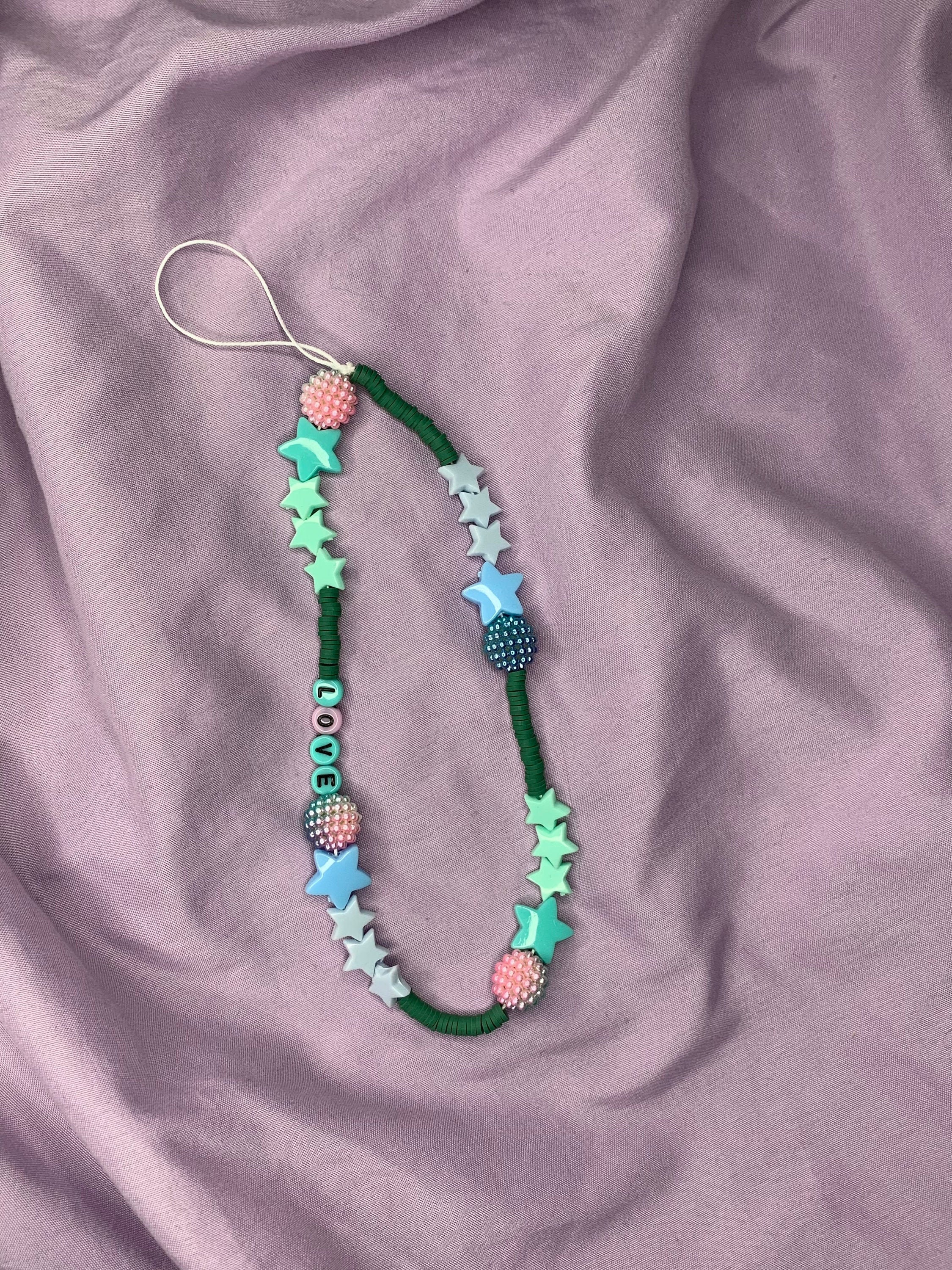 Love phone beads Green Phone Charms Trendy Phone Beads Etsy