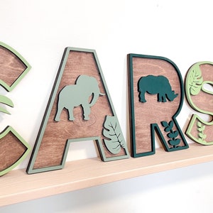 Safari Name Sign, Safari Nursery Letters, Safari Animals Custom Name Sign, Safari Nursery Décor, Jungle Name Sign, Alphabet Letters