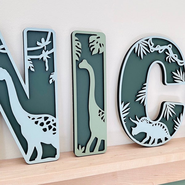 Dinosaur Nursery Letters, Dinosaur Nursery Name Sign, Custom Name Decor, Dinosaur Nursery Décor, Dinosaur Theme Decor, Dinosaur Wall Art