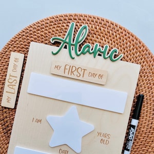 First and Last Day of School Sign, First Day of School Board, Back to School Photo Prop, Custom First Last day of School Board