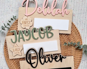 Personalized First & Last Day of School Board, Photo Prop