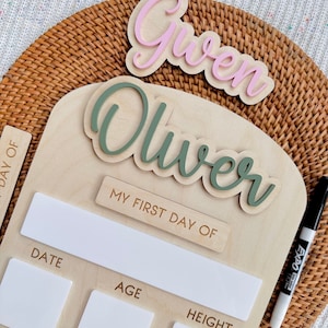 Reusable First Day of School Board, First and Last Day of School Sign, Back to School Sign and Photo Prop, First Day of School Photo Prop