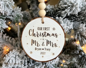 Our First Christmas as Mr and Mrs Ornament, Married Christmas Ornament, Personalized Newlyweds Ornament, Christmas Keepsake, Christmas Gift