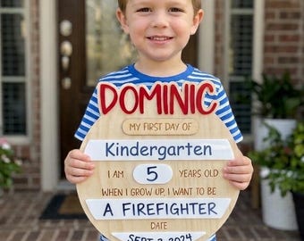 Gepersonaliseerd bord voor de eerste en laatste schooldag, fotorekwisiet
