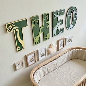 Dinosaur Nursery Name Letters - Personalized Wood Room Decor