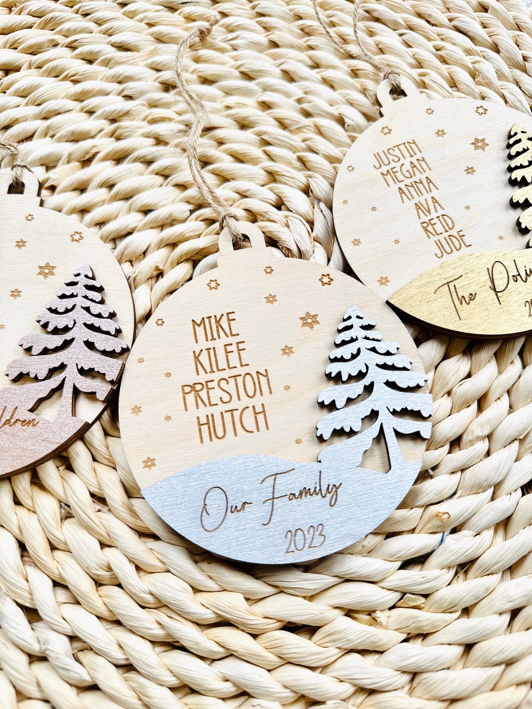 Personalized Family Ornament, Our Family / Grand Children Christmas ...