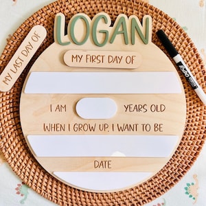 First and Last Day of School Sign, First Day of School Board, Back to School Photo Prop, Custom First Last day of School Board